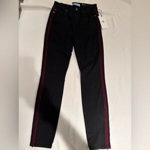 7 For All Mankind High Waist Skinny Black Jeans size 24 NWT
